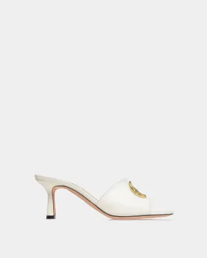 Emblem Sandals In Bone Leather