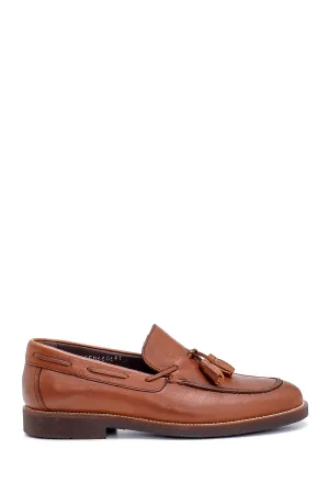 Erkek Deri Püskül Detaylı Loafer