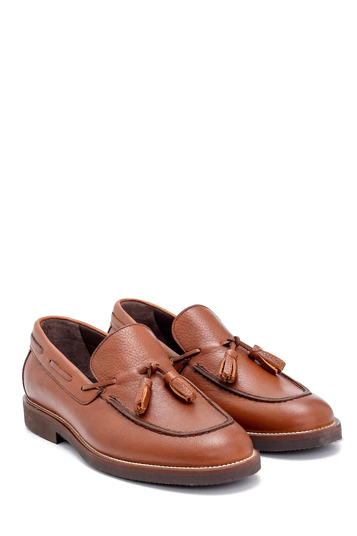 Erkek Deri Püskül Detaylı Loafer