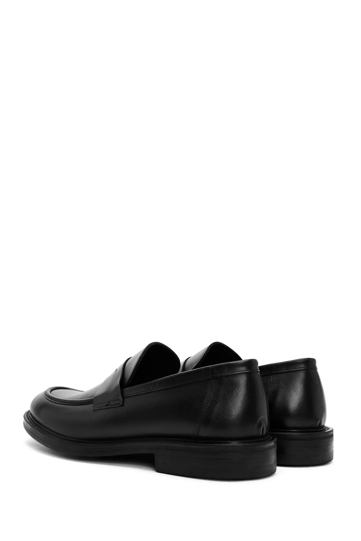 Erkek Siyah Deri Klasik Loafer