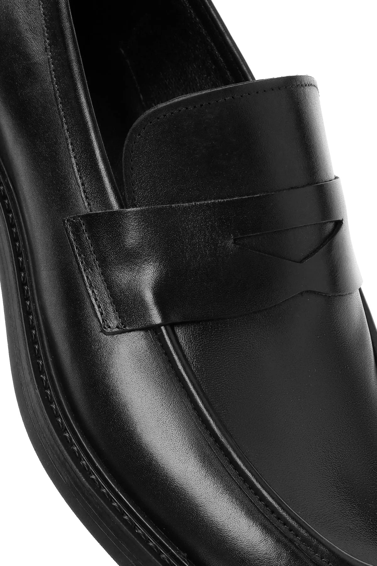 Erkek Siyah Deri Klasik Loafer