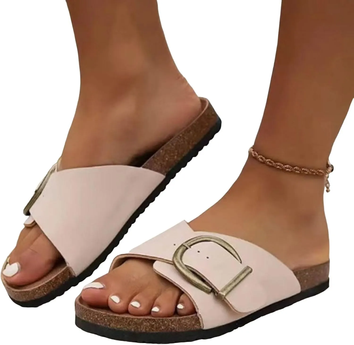 Fashion Slides Slippers for Summer Ladies New Flat Bottom One Word Pillar Fashion Casual Soft Bottom Retro Outer Wear