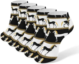Fashion Socks Men & Women Soft Hiking Running Decor Dress Low Cut Ankle Socks 5 Pairs