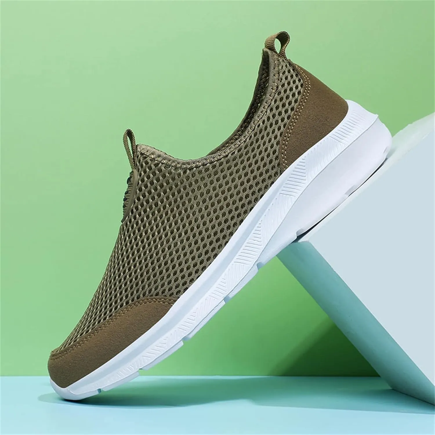 Fashion Summer Men Breathable Mesh Shallow Lace Up Casual Shoes Sneaker Odor Eliminator Men's Classic Leather Sneaker