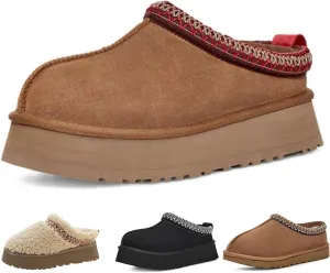 Fashion Winter plush platform Short Ankle boots for kids Fur Fleece Lined slippers girl boy warm Outdoor indoor House anti slip trend Mini boots little kids big kids