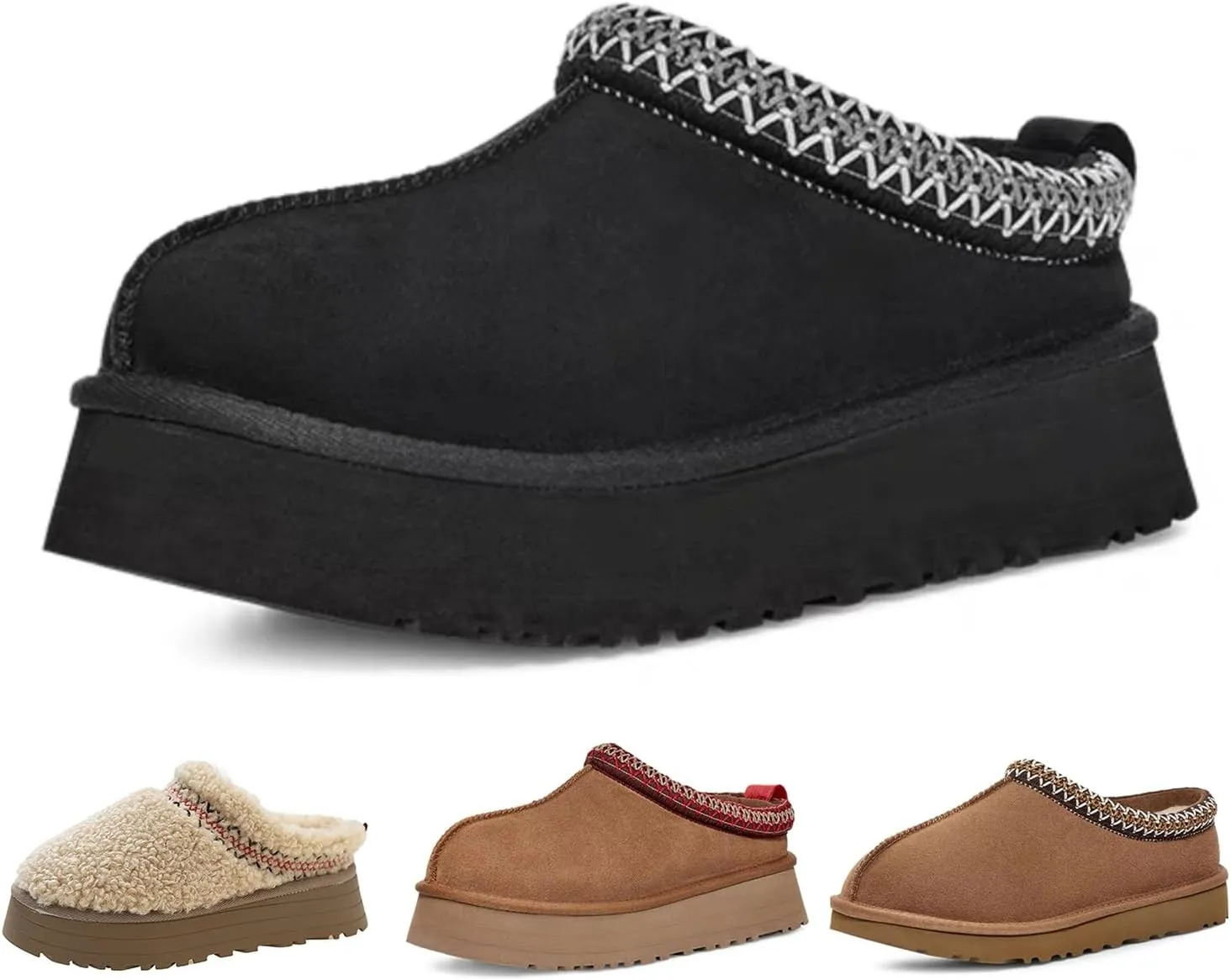 Fashion Winter plush platform Short Ankle boots for kids Fur Fleece Lined slippers girl boy warm Outdoor indoor House anti slip trend Mini boots little kids big kids