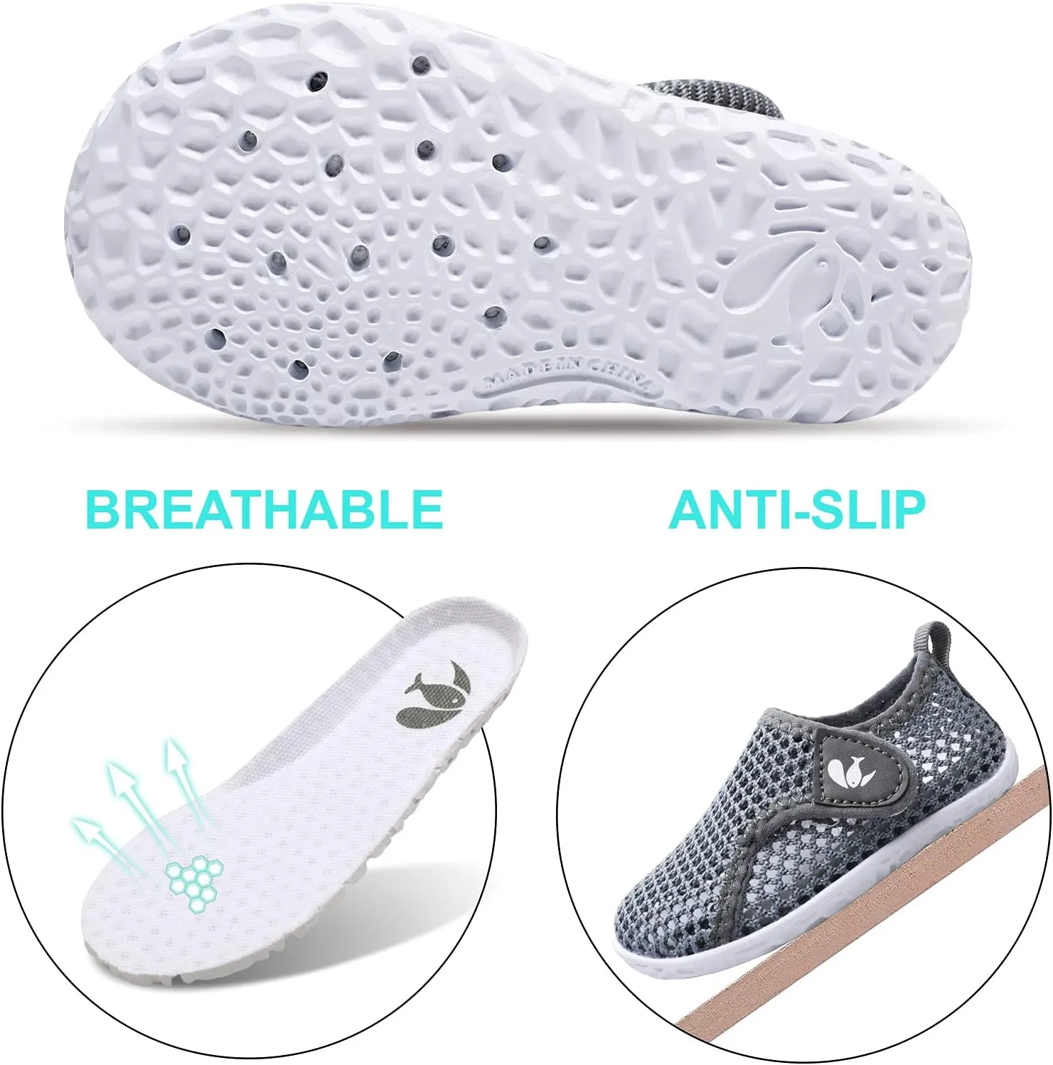 FEETCITY Baby Boys Girls Water Sport Shoes Barefoot Kids Aqua Socks Quick-Dry Beach Swim Pool Shoes