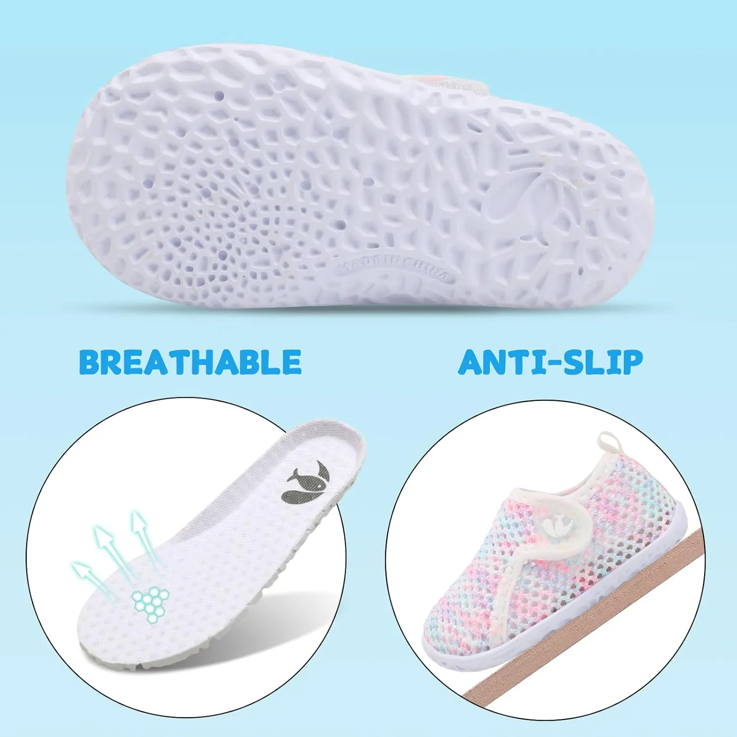 FEETCITY Baby Boys Girls Water Sport Shoes Barefoot Kids Aqua Socks Quick-Dry Beach Swim Pool Shoes