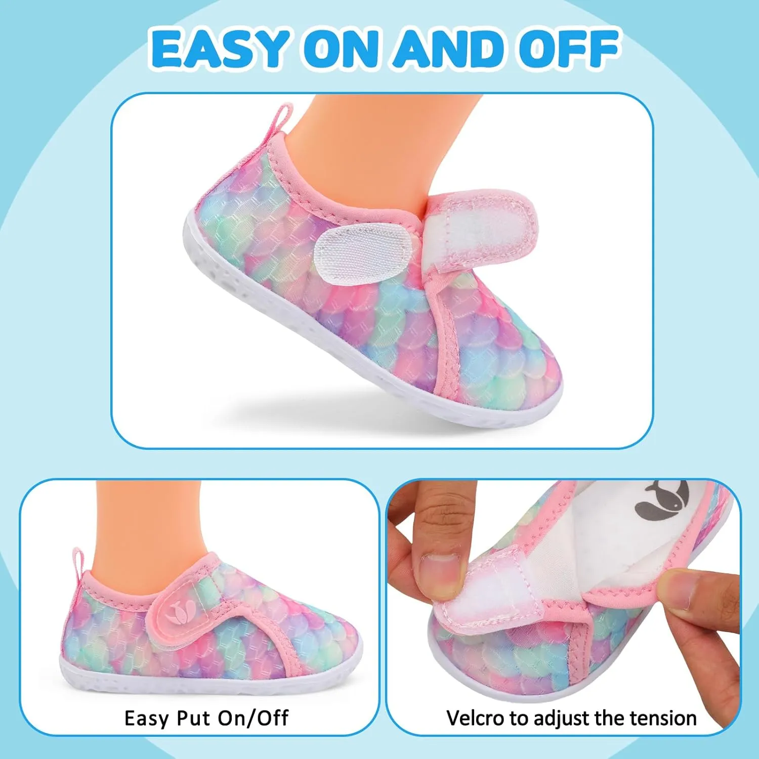 FEETCITY Baby Boys Girls Water Sport Shoes Barefoot Kids Aqua Socks Quick-Dry Beach Swim Pool Shoes