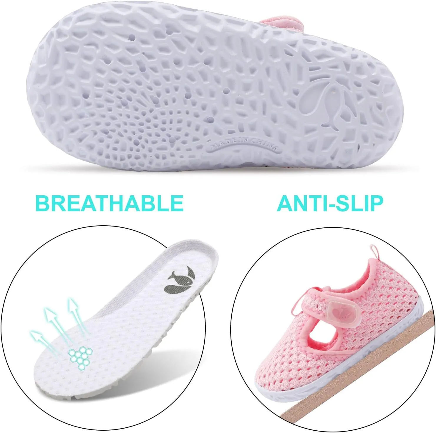 FEETCITY Baby Boys Girls Water Sport Shoes Barefoot Kids Aqua Socks Quick-Dry Beach Swim Pool Shoes