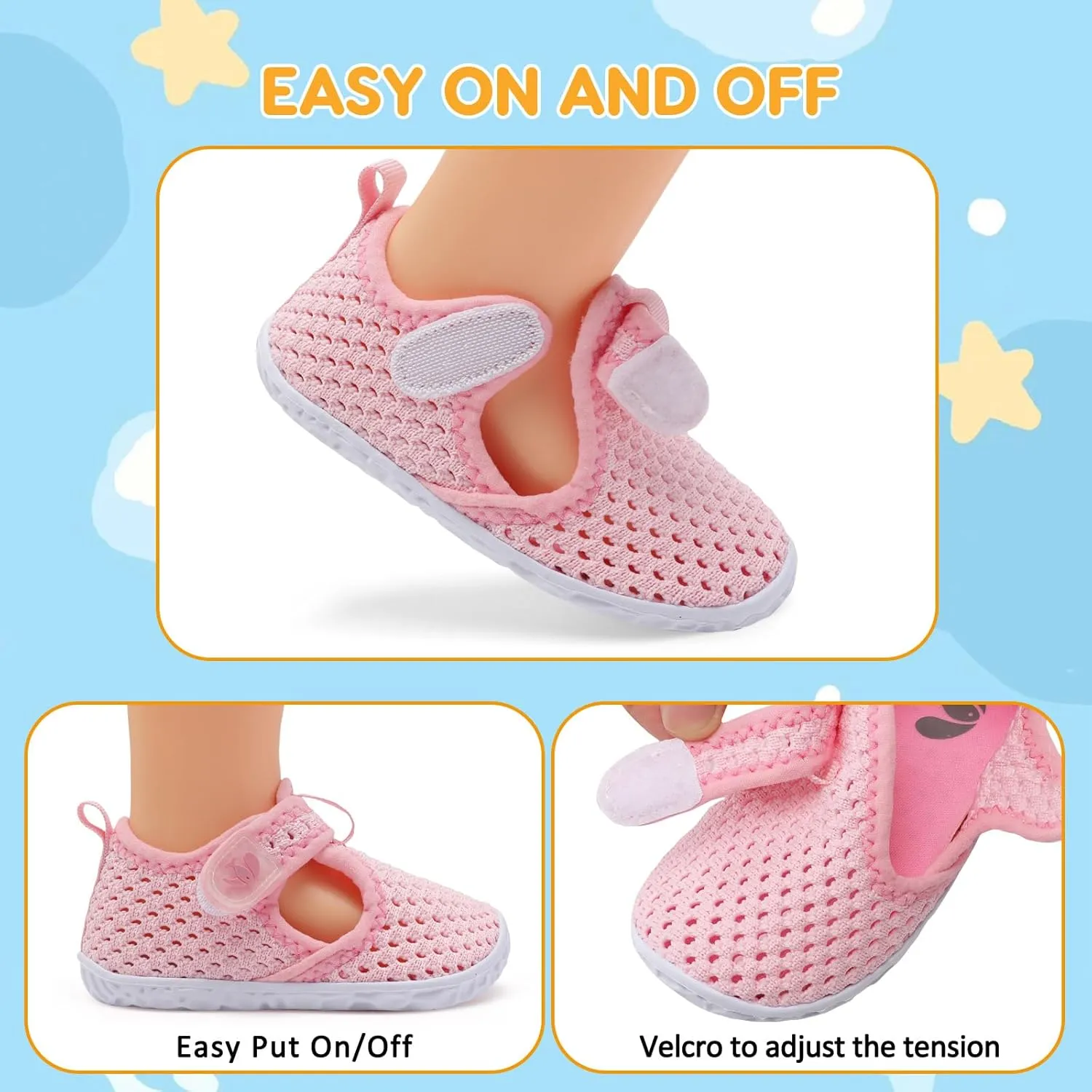 FEETCITY Baby Boys Girls Water Sport Shoes Barefoot Kids Aqua Socks Quick-Dry Beach Swim Pool Shoes