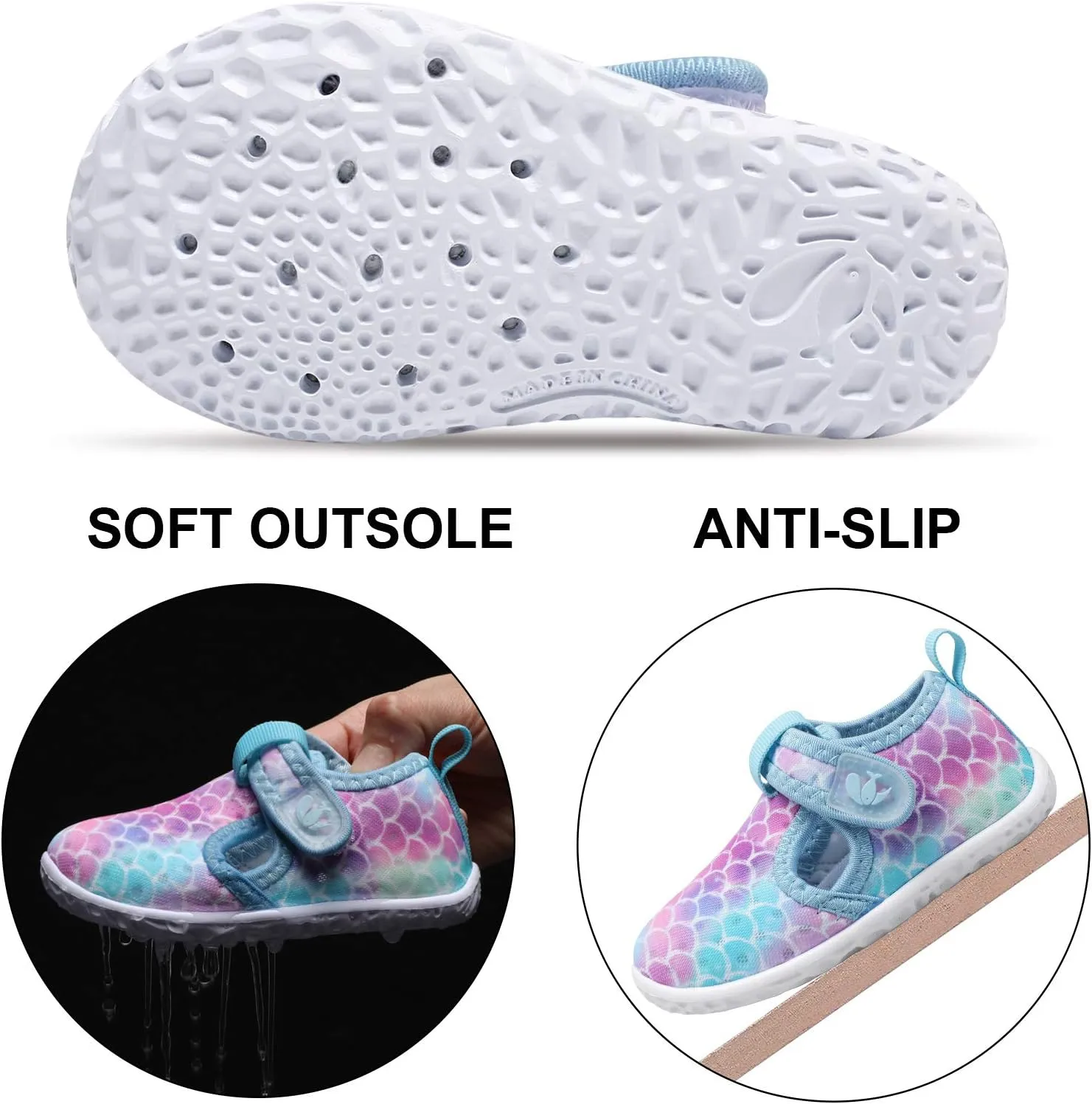 FEETCITY Baby Boys Girls Water Sport Shoes Barefoot Kids Aqua Socks Quick-Dry Beach Swim Pool Shoes