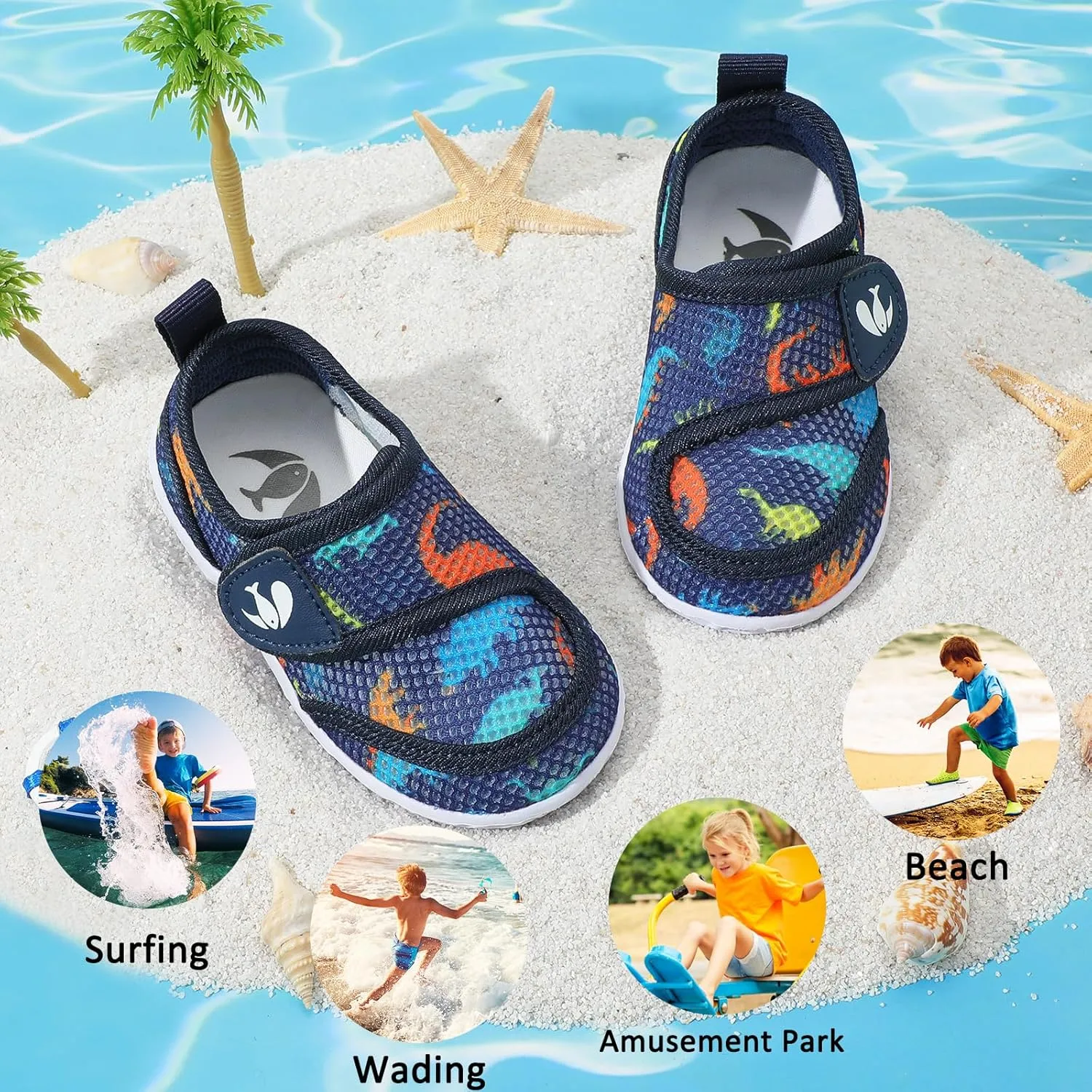 FEETCITY Toddler Water Shoes Boys Girls Swim Shoes Quick Dry Kids Aqua Socks Barefoot for Beach Swimming Pool
