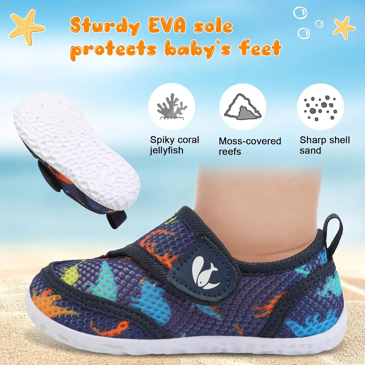 FEETCITY Toddler Water Shoes Boys Girls Swim Shoes Quick Dry Kids Aqua Socks Barefoot for Beach Swimming Pool