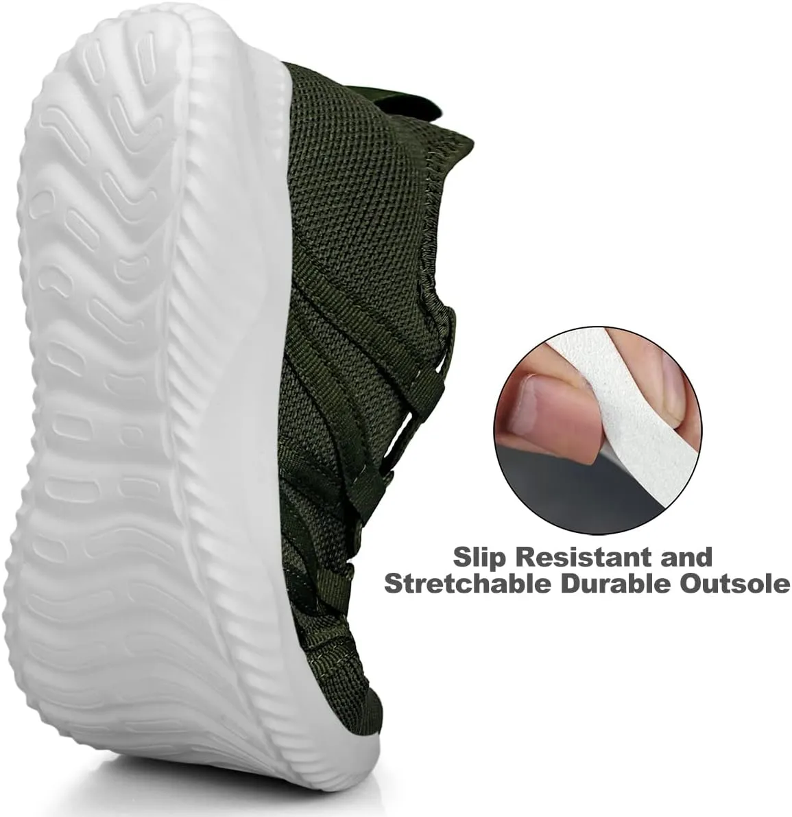 Feethit Womens Slip On Running Shoes Non Slip Walking Shoes Lightweight Gym Workout Shoes Breathable Fashion Sneakers