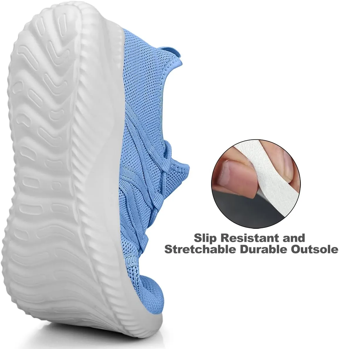 Feethit Womens Slip On Running Shoes Non Slip Walking Shoes Lightweight Gym Workout Shoes Breathable Fashion Sneakers