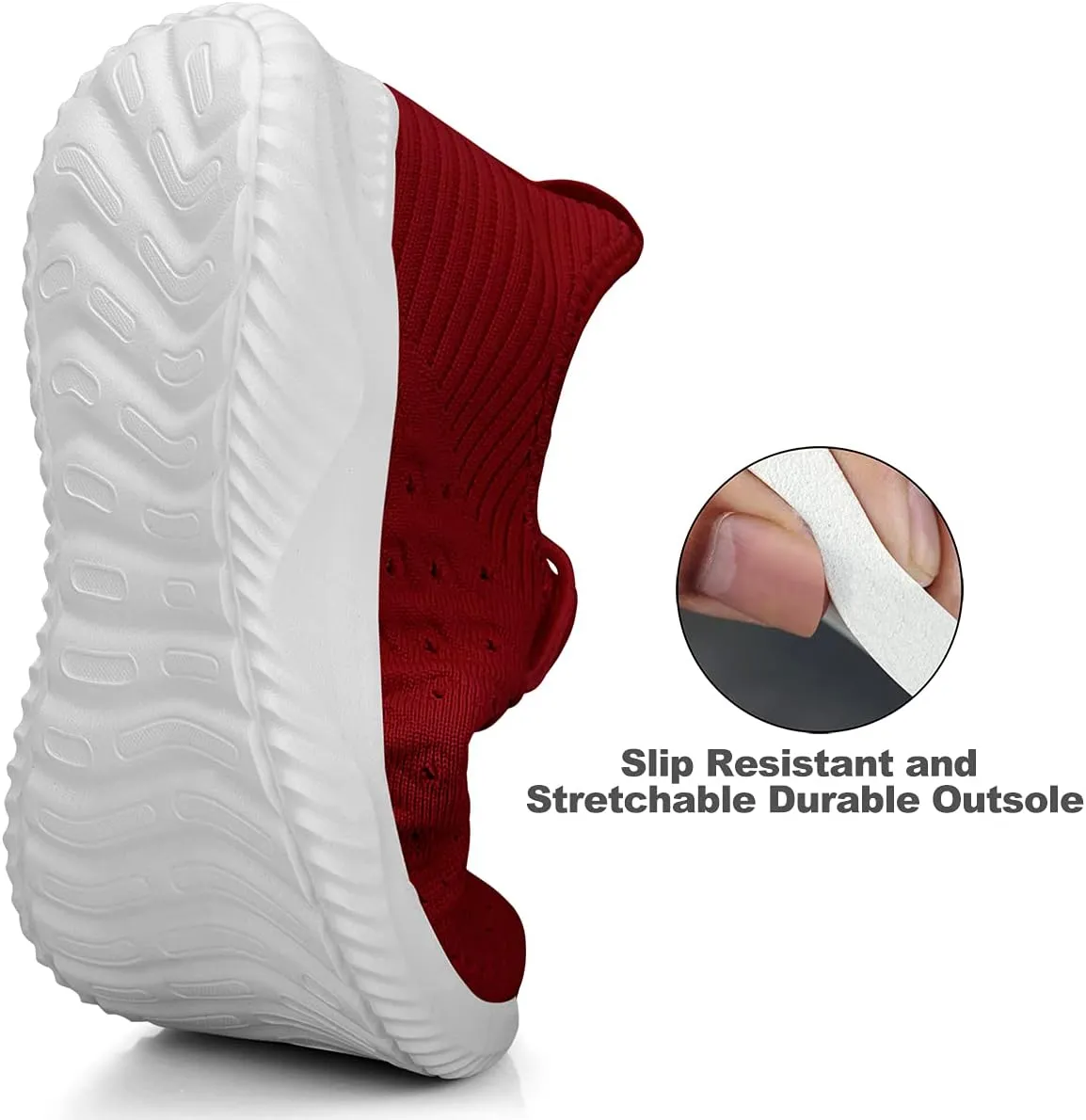 Feethit Womens Slip On Walking Shoes Non Slip Running Shoes Breathable Workout Shoes Lightweight Gym Sneakers