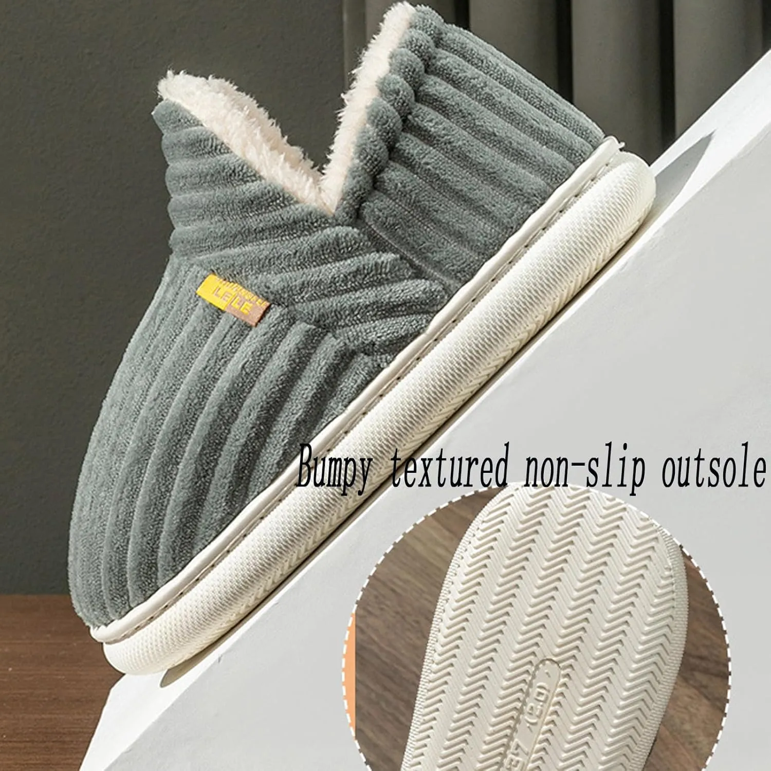 FETNHU Pluffi The Cozy & Stylish Slipper, Pluffi Slipper Booties for Women Men, Pluffi Shoes, Winter Warm Plush Slippers (Brown,Women4.5-5.5/Men3.5-4.5)