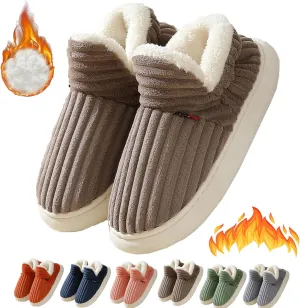 FETNHU Pluffi The Cozy & Stylish Slipper, Pluffi Slipper Booties for Women Men, Pluffi Shoes, Winter Warm Plush Slippers (Brown,Women4.5-5.5/Men3.5-4.5)