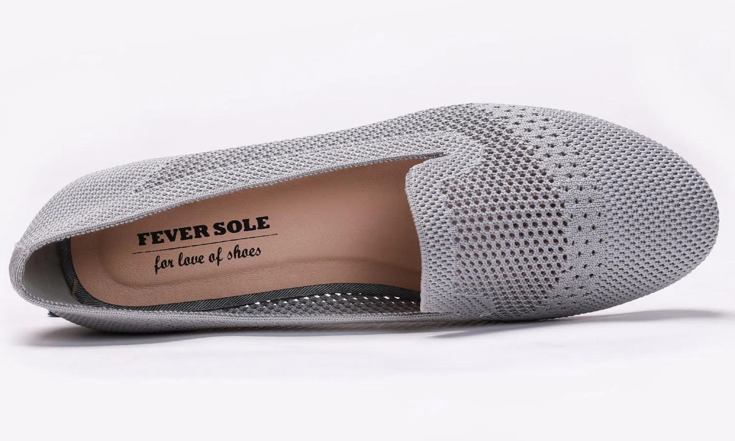 Feversole Women's Woven Fashion Breathable Knit Flat Shoes