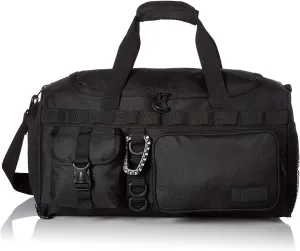 Fitdom 20" 32L Tactical Black Gym Duffle Bag with Shoe Compartment. Best Workout Bag For Men & Women. Black Gym Bag is Great For Basketball, Soccer & Other Sports As Well As Weekender & Overnight Bag