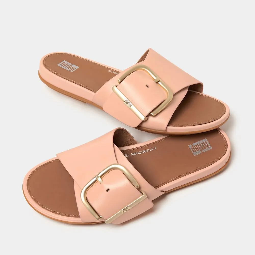 FitFlop Women's Gracie Maxi-Buckle Leather Slides Wedge Sandal