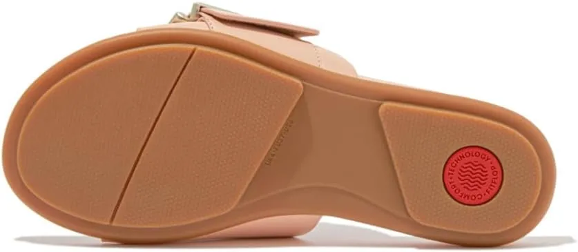 FitFlop Women's Gracie Maxi-Buckle Leather Slides Wedge Sandal