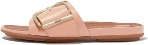 FitFlop Women's Gracie Maxi-Buckle Leather Slides Wedge Sandal
