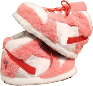 Fluffy Slippers Sneaker Slippers for Women Men Comfy Kicks Winter Warm One Size Suppleness Home Shoes with Anti-skid Rubber Sole