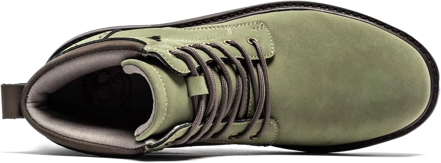 FLYLAND Men's Fashion Sneaker Chukka Boots Lace Up Leather Ankle Dress Boot Lightweight Non-Slip Walking Shoes