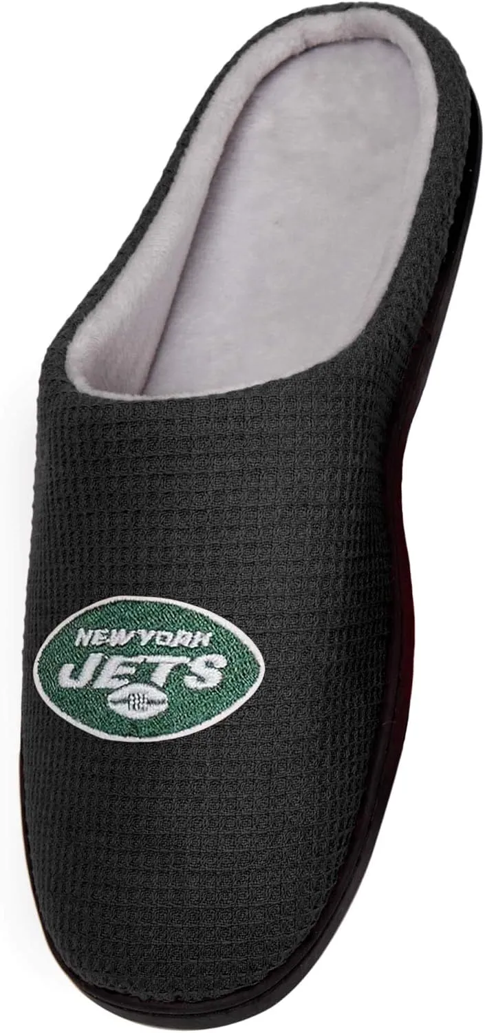FOCO Men's NFL Team Logo Memory Foam Slide Slippers