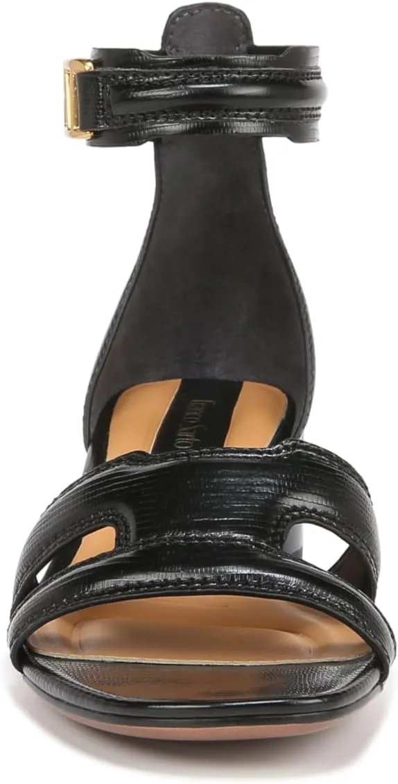 Franco Sarto Women's Nora Ankle Strap Low Block Heel Sandal Heeled