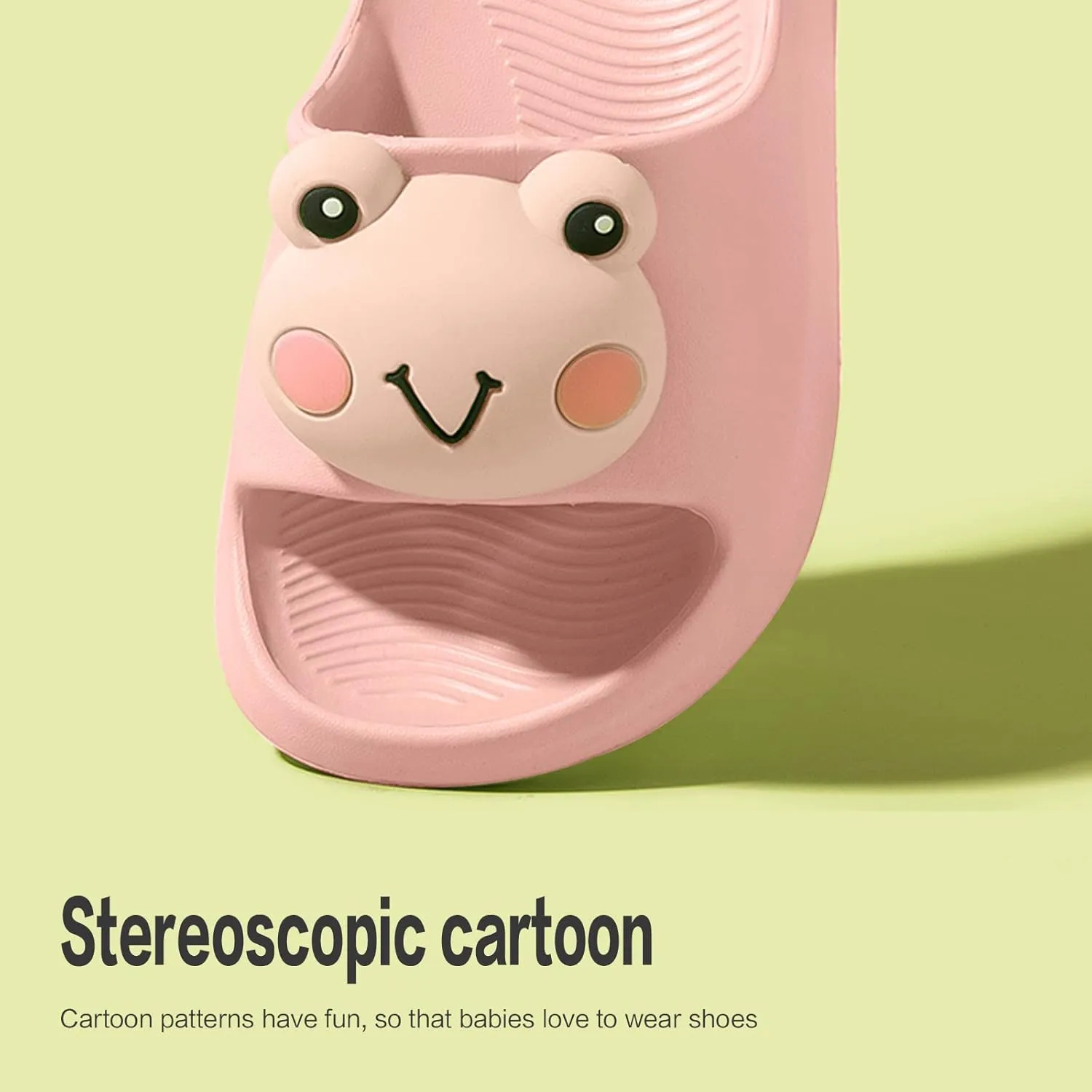 Frog Slippers for Kid, Cute Animal Slippers Summer Non-slip Quick Dry Home Slippers