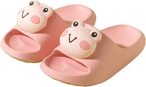 Frog Slippers for Kid, Cute Animal Slippers Summer Non-slip Quick Dry Home Slippers