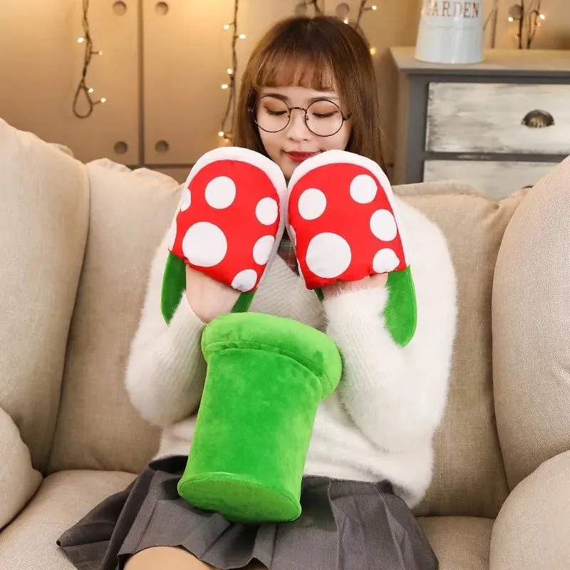 Funny Piranha Flower Mushroom Slippers