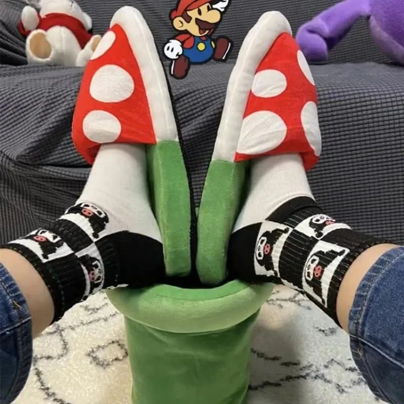 Funny Piranha Flower Mushroom Slippers