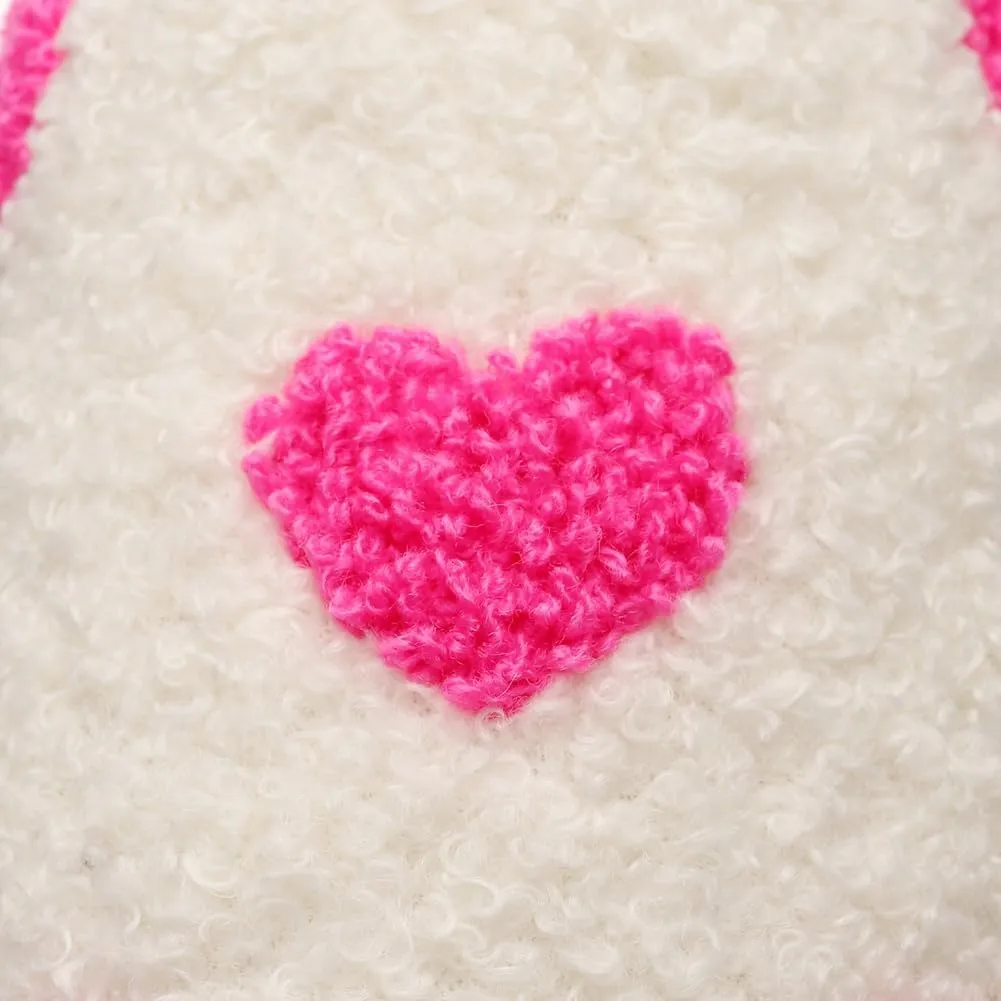 Fuzzy House Slippers for Unisex Cute Mini Hearts Pattern Slip-on Plush Non-slip Slippers Valentine's Day Gifts