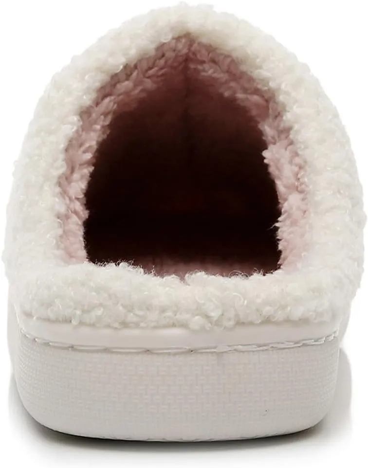 Fuzzy House Slippers for Unisex Cute Mini Hearts Pattern Slip-on Plush Non-slip Slippers Valentine's Day Gifts