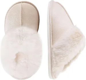 Fuzzy House Slippers for Women,Fluffy Memory Foam House Bedroom Slippers,Womens Shoes Casual Fall,Anti-Skid Plush for Indoor Outdoor Slippers
