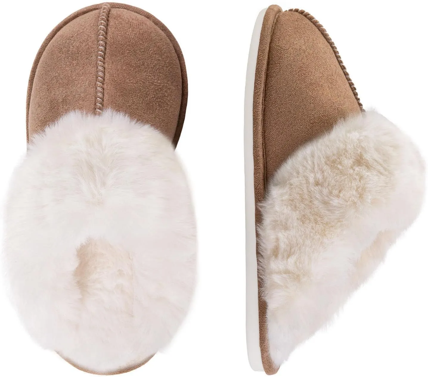 Fuzzy House Slippers for Women,Fluffy Memory Foam House Bedroom Slippers,Womens Shoes Casual Fall,Anti-Skid Plush for Indoor Outdoor Slippers