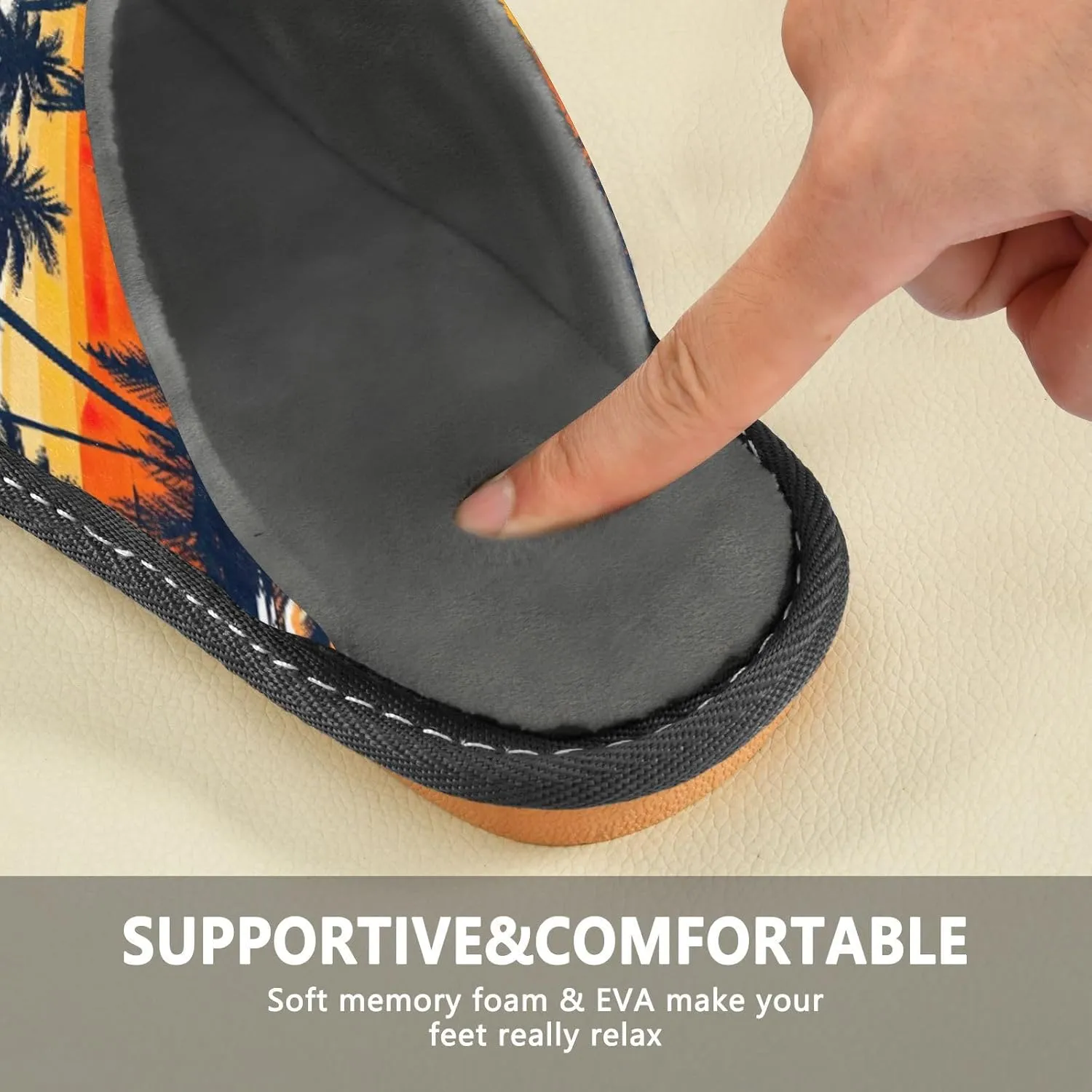 Fuzzy Slippers for Women Men Cozy Memory Foam Scuff Slippers Warm House Shoes Indoor/Outdoor