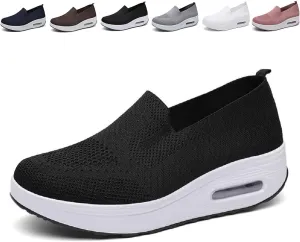 GEOBY Women's Orthopedic Sneakers, Slip-On Light Air Cushion Orthopedic Sneakers, Women Casual Walking Sneaker Orthopedic Arch Diabetes Support 2023