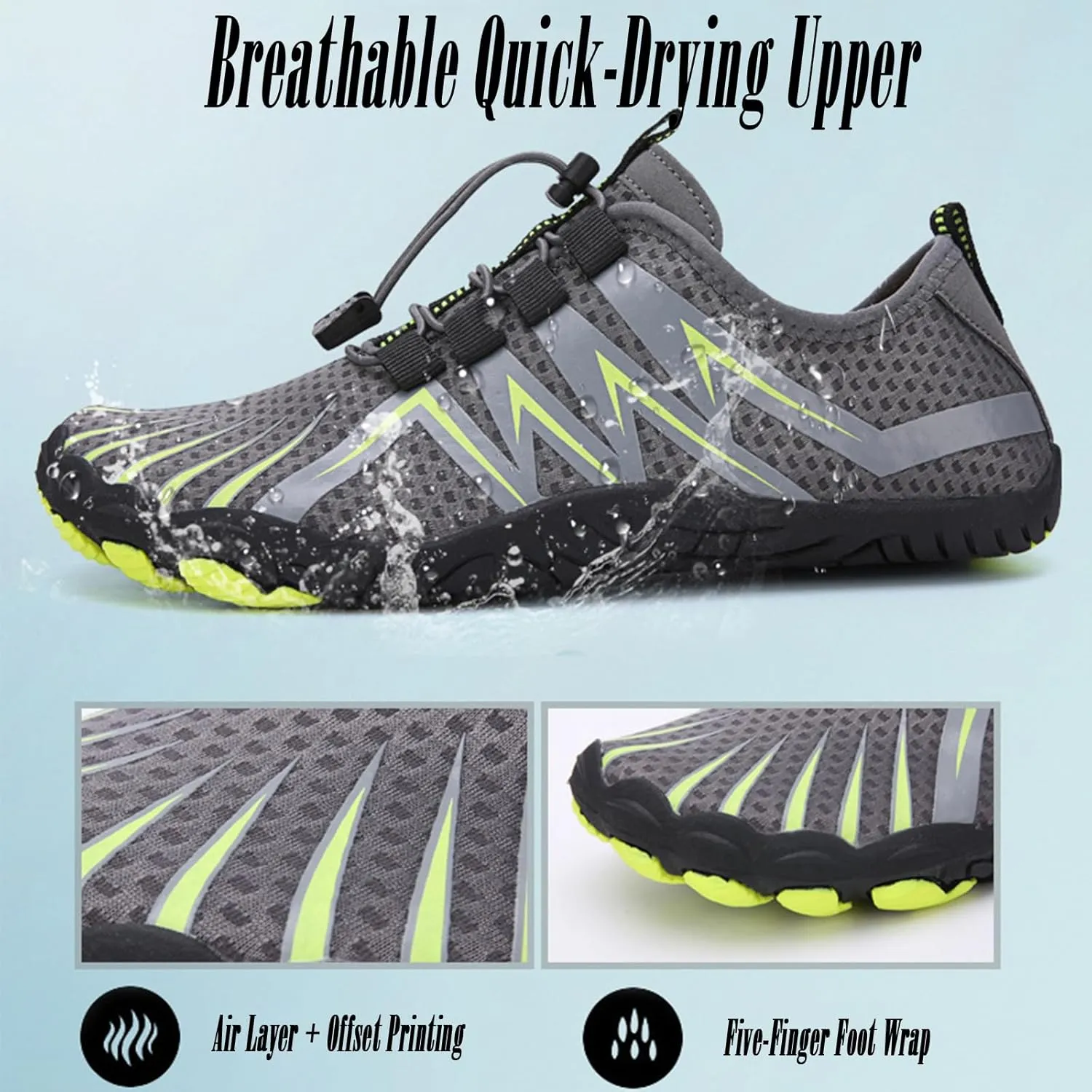 Giltpeak Hike Barefoot Shoes Women Men, Pro Wide Slip-On Minimalist Athletic Quick Dry Baresteps Shoes Unisex