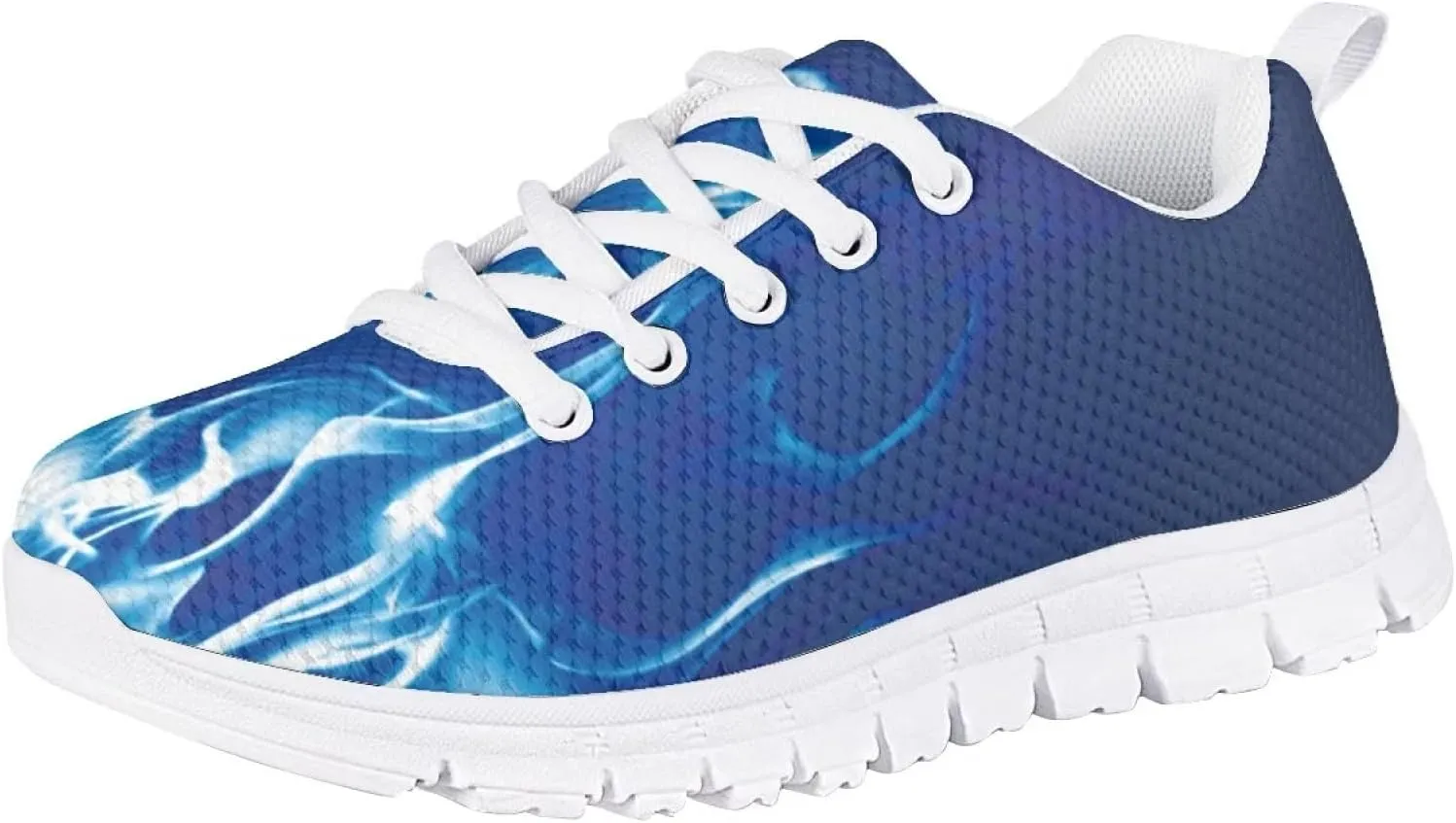 Girls Boys Cute Tennis Shoes Lightweight Soft Sport Sneakers Lace Up Lemon Butterfly Print Kids Running Shoes