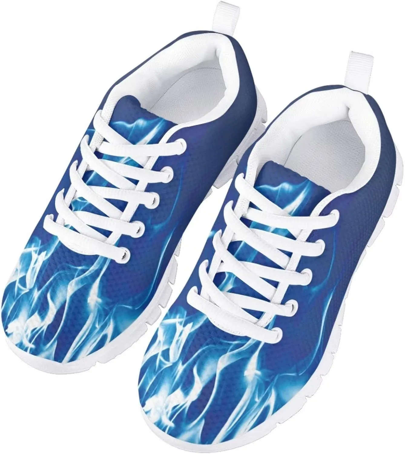 Girls Boys Cute Tennis Shoes Lightweight Soft Sport Sneakers Lace Up Lemon Butterfly Print Kids Running Shoes