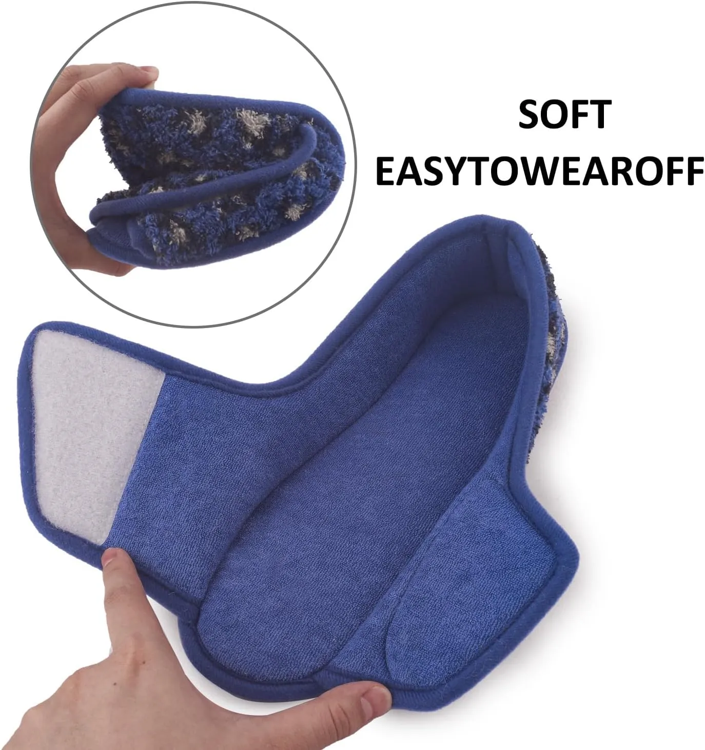 Git-up Women Diabetic Slippers/W Arthritis Edema Adjustable Closure Memory Foam House Shoes Open Toe Extra Wide