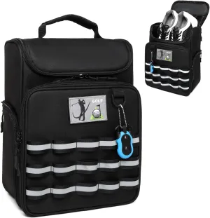 Golf Shoe Bag, Zippered Sport Shoe Carrier Bags with Ventilation for Golf Tees, Balls & Accessories