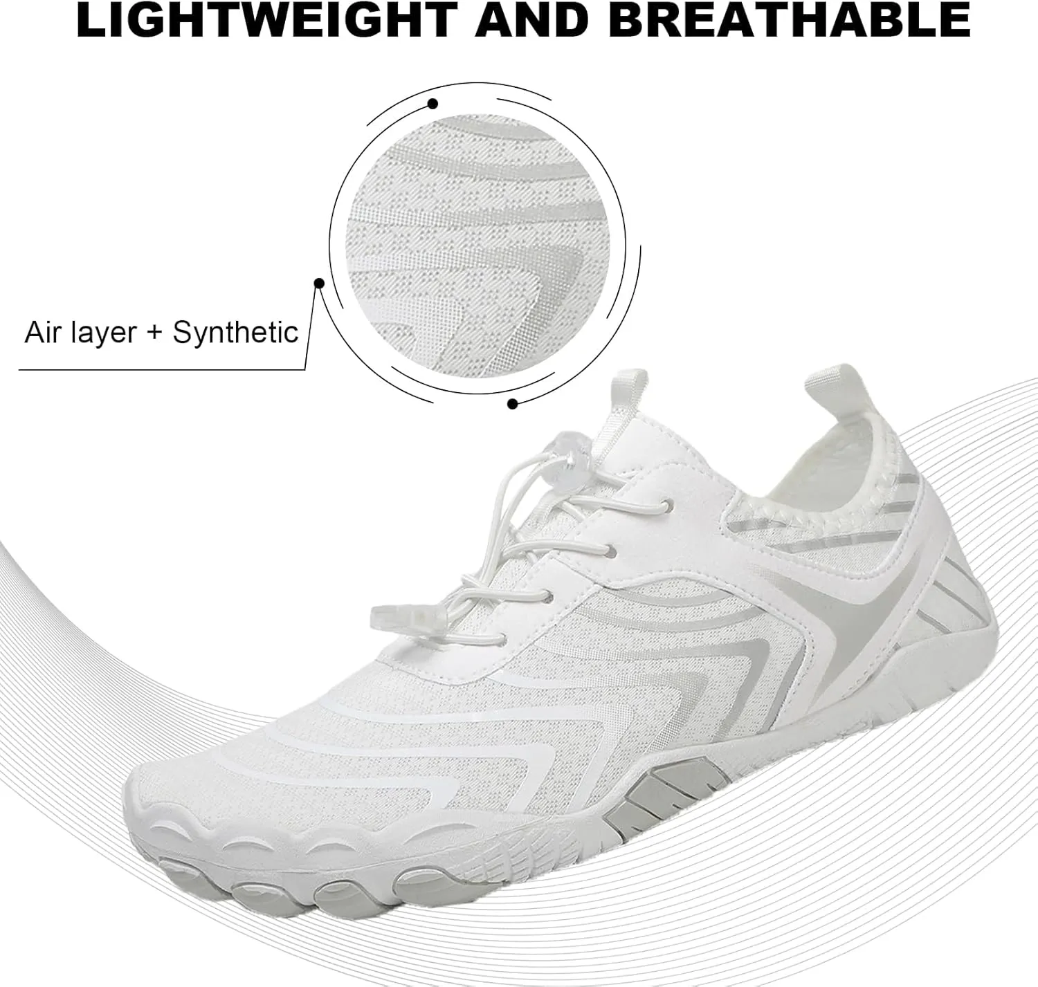 Grounded Footwear Barefoot Shoes Women&Men Neuropathy Hiking Footwear Barefoot Womens Shoes Non-Slip Outdoor Unisex Water Pro Beach Shoe Wide Toe Box Sneakers, Diabetic Shoe, Waterproof, Quick-Dry