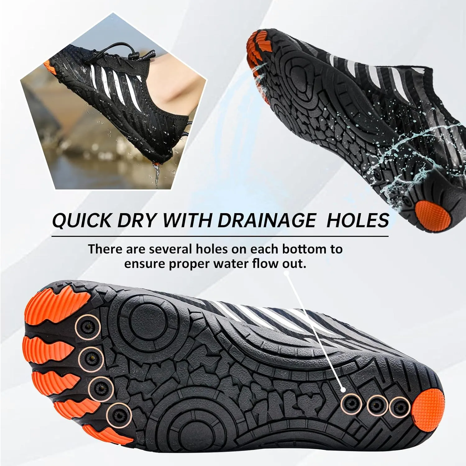 Grounded Footwear for Women Men, Barefoot Shoes Non-Slip Wide Toe, Hike Lightweight Drop Zero Quick-Dry Breathable
