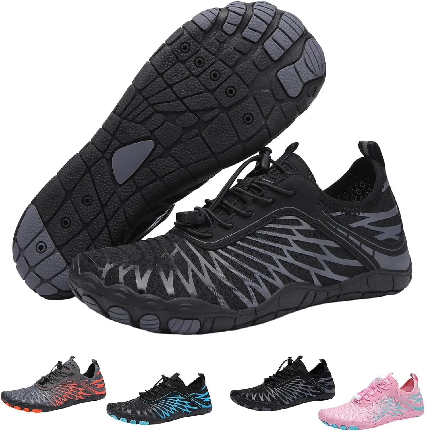 Grounding Shoes for Women, Hike Grounded Footwear for Men, Wide Toe Box Non-Slip Breathable Quick Dry Barefoot Shoes